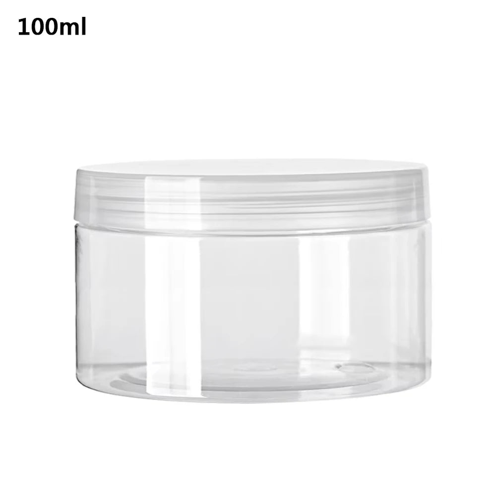 5Pcs 30/50/60/80/100/120/150ml Empty Plastic PET Clear Cosmetic Jars