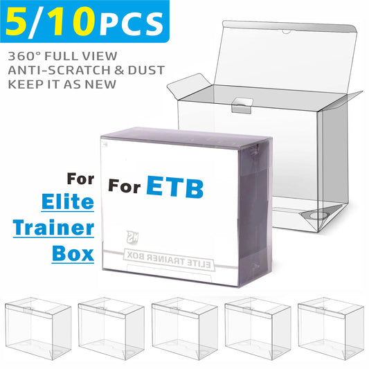 5/10PCS PET Elite Trainer Box Case Protectors Clear Display Case -