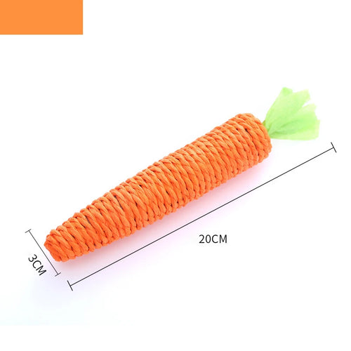 Cat Toy Carrot Sound Pet Products Bite Resistant Paper Rope Scratcher