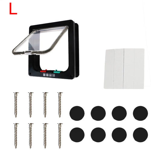 For Dog Cat Kitten ABS Plastic Dog Cat Flap Door With 4 Way Lock