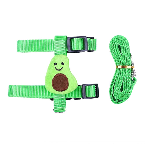 Rabbit Cat Harness and Leash Set Adjustable Pet Lead Leash for Small