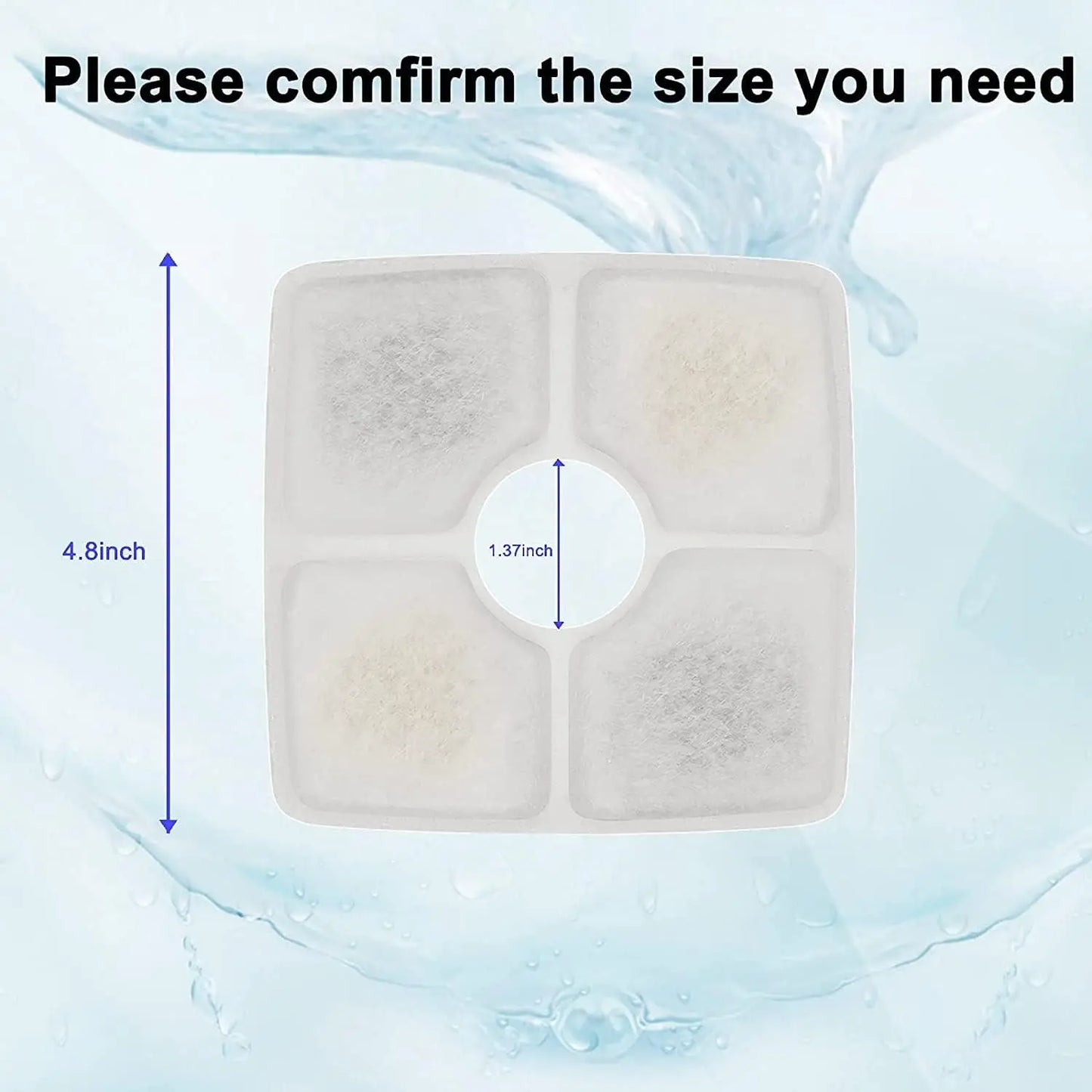 OYES Cat Water Fountain Filter 4/8 Pack Dog Feeders Fountain Filters
