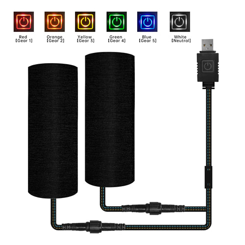 Extractme Motorcycle Heated Handgrips 5V USB 6 Gear Warmer Electric
