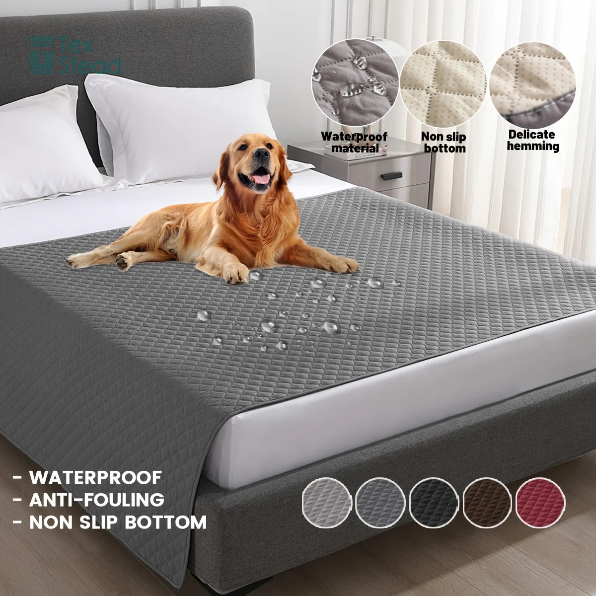 Anti Leaking & Non-Slip Dog Bed Cover,Pet Blanket Sofa Pet Bed