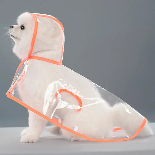 Pet Raincoat Transparent Dog Raincoat Waterproof and Windproof Pet