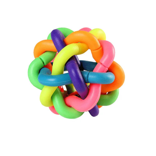 Colorful Bell Woven Toy Popular Dog Bite Resistant Rubber Pet Chewing