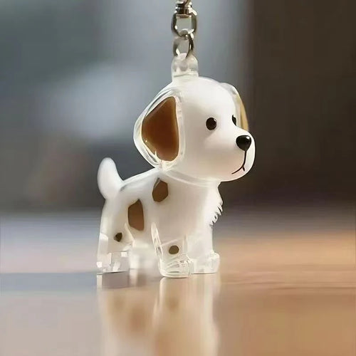 Cute Clear Puppy Hair Memorial DIY Pendant Keychain Decor Keepsake