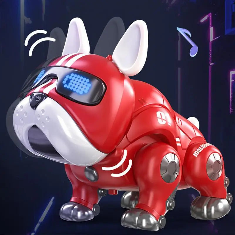 Dance Music Bulldog Robot Intelligent Interactive Dog With Light Toys