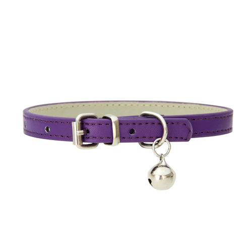 Adjustable PU Leather Cat Collar - Durable, Stylish Pet Collar with