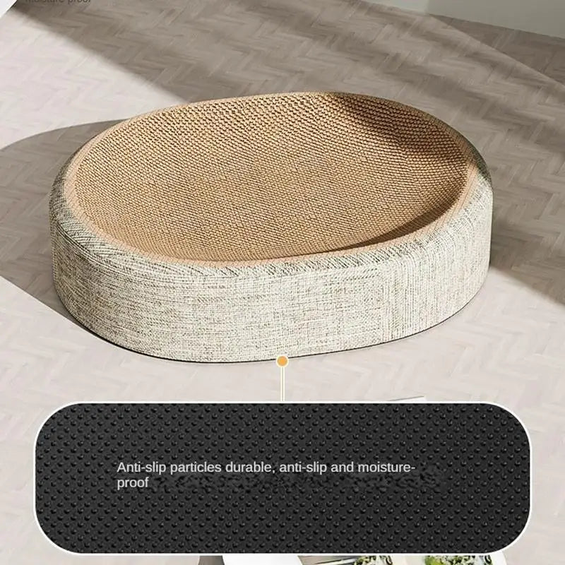 Oval Shape Scratch Pad For Cats sisal Scratching Cat Bed