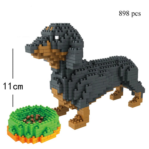 KNEW BUILT Dog Model Mini Building Block Toys Set for Kid Boy Girls