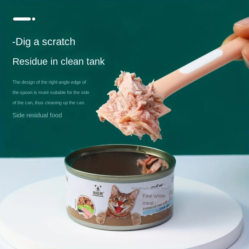 1 Piece of Cat Canned Spoon, Dog Wet Food, Pet Feeding Mixing, Long