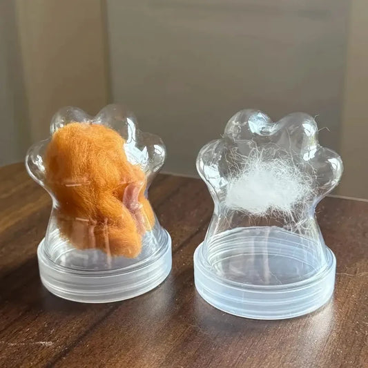 Transparent Pet Fur Keepsake Bottle Pet Cat Hair Storage Jar Kawaii