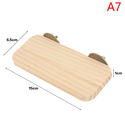 1Pc Pet Bird Parrot Wood Platform Stand Rack Toy Hamster Branch