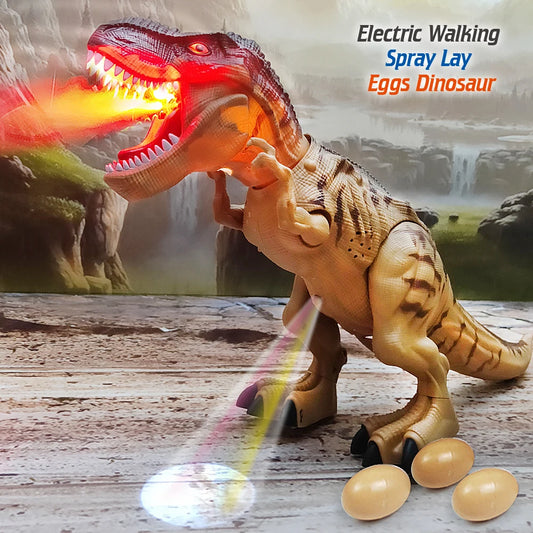 Electric Toy Large Size Walking Spray Lay Eggs Dinosaur Robot  for