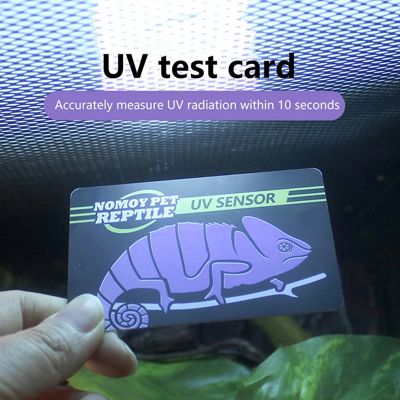 Reptile UVB Light Lamp Bulb Test Card UV Tests Paper Tester Meter Pet