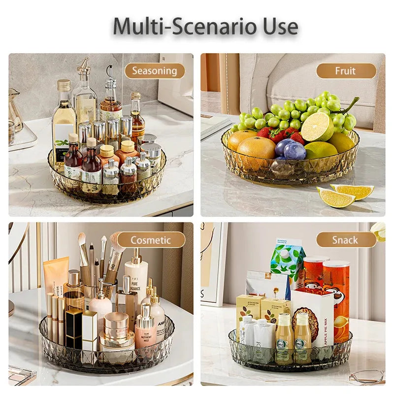 306° Rotatable Multifunctional Storage Shelf for Kitchen Countertop