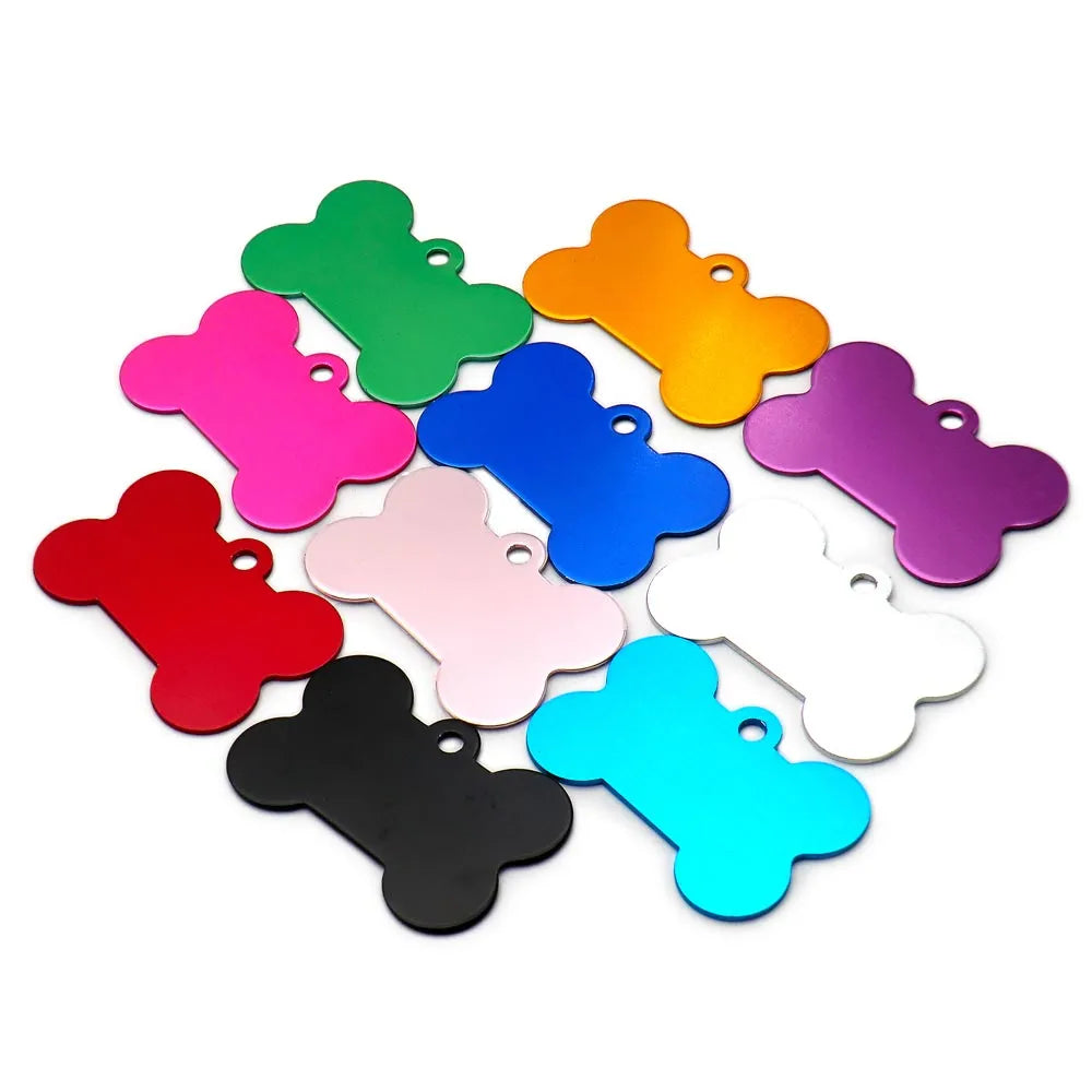Wholesale 20Pcs Classic Bone Dog ID Tag Pet Tags Custom Anti-Lost