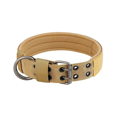 1pc Medium To Large Nylon Tactical Pet Dog Collar - Adjustable And