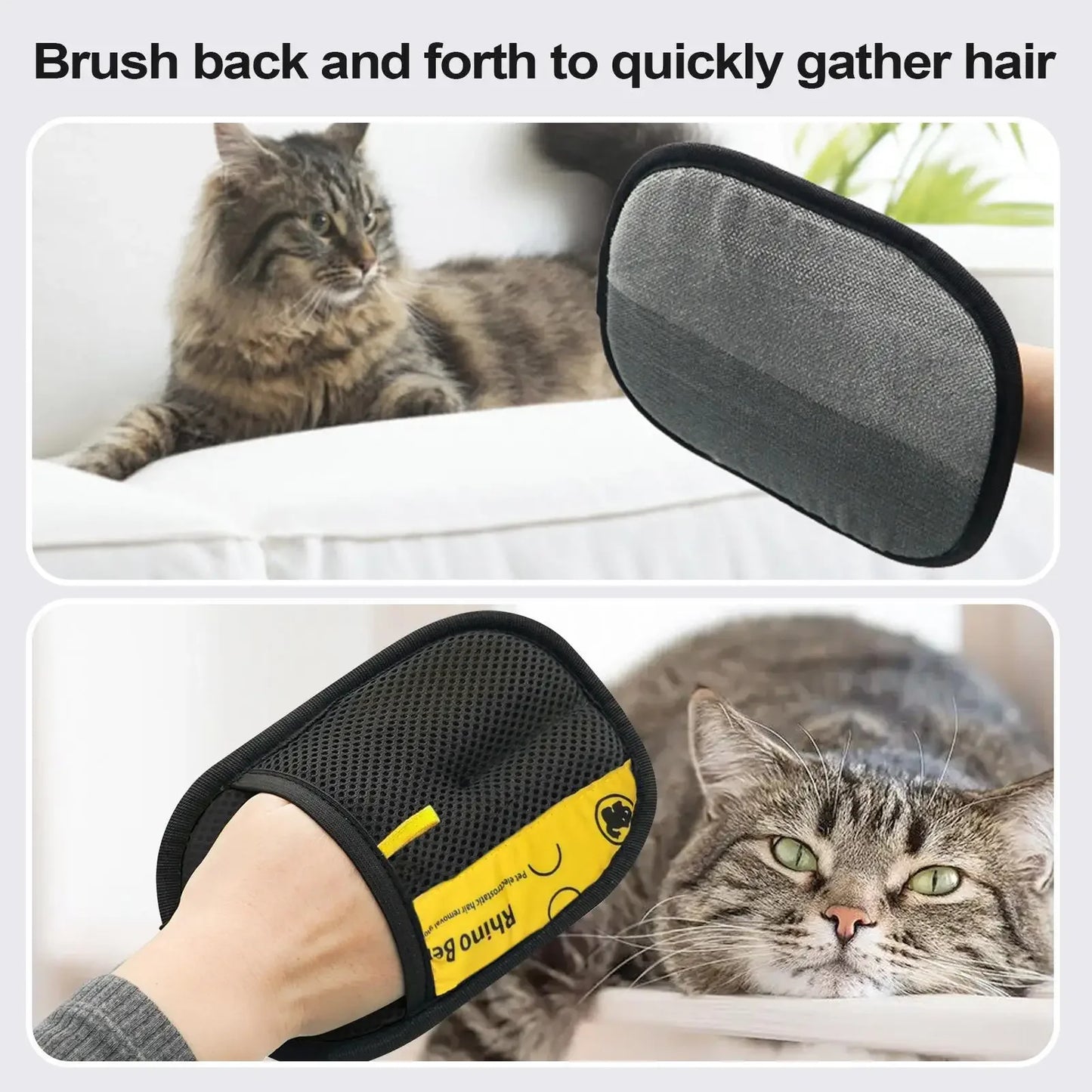 Pet Electrostatic Hair Removal Gloves Dog Cat Hair Removal Brush