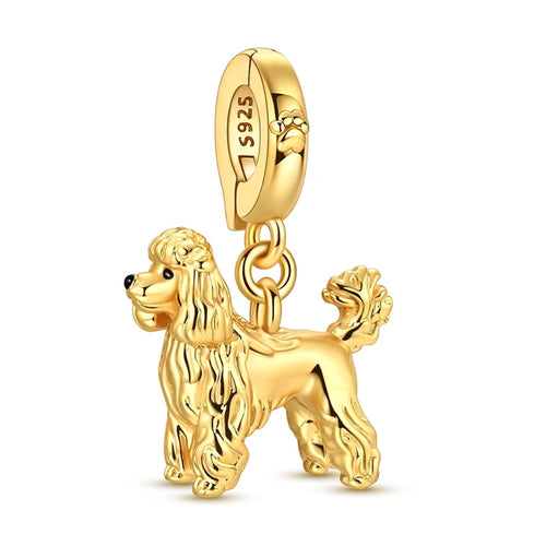 Hot 925 Sterling Silver Gold Charm Bead Pendant Cat Dog Pet Animal