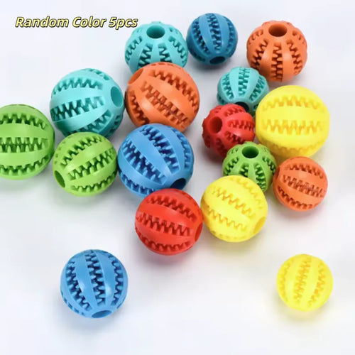 Interactive Dog Food Ball Rubber Chew Toy for Small to Large Dogs And