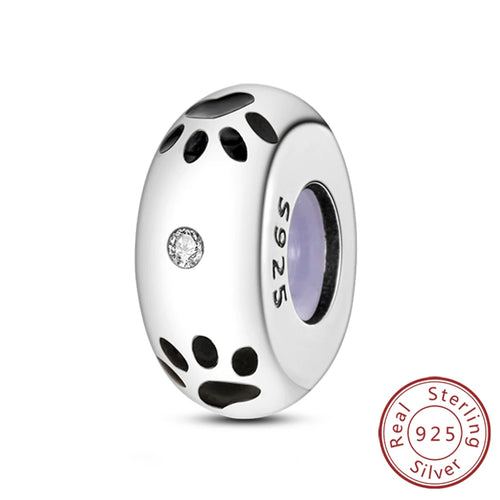 New 925 Sterling Silver Charm Beads Dog Cat Pets Pendant Fit Original