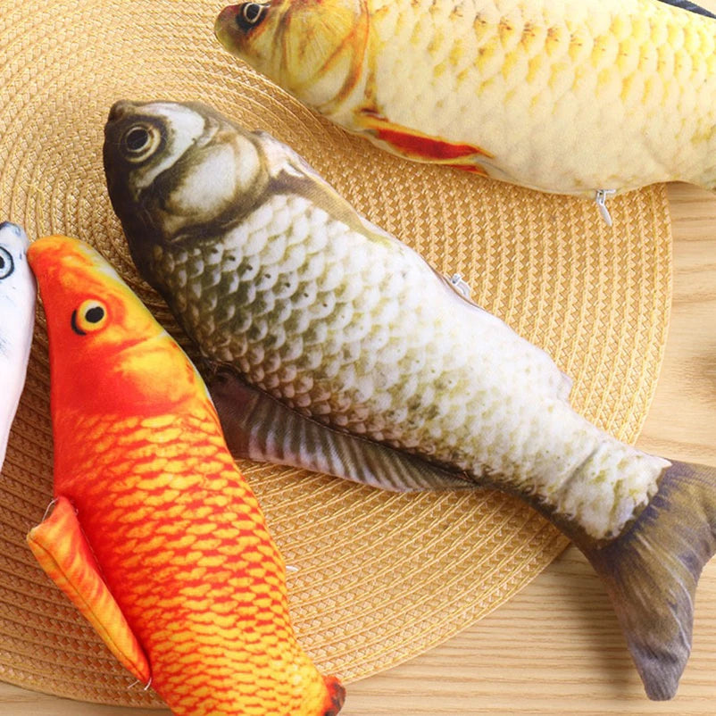 Hot sale of cat-teasing toys simulation fish tear-teasing cat chew