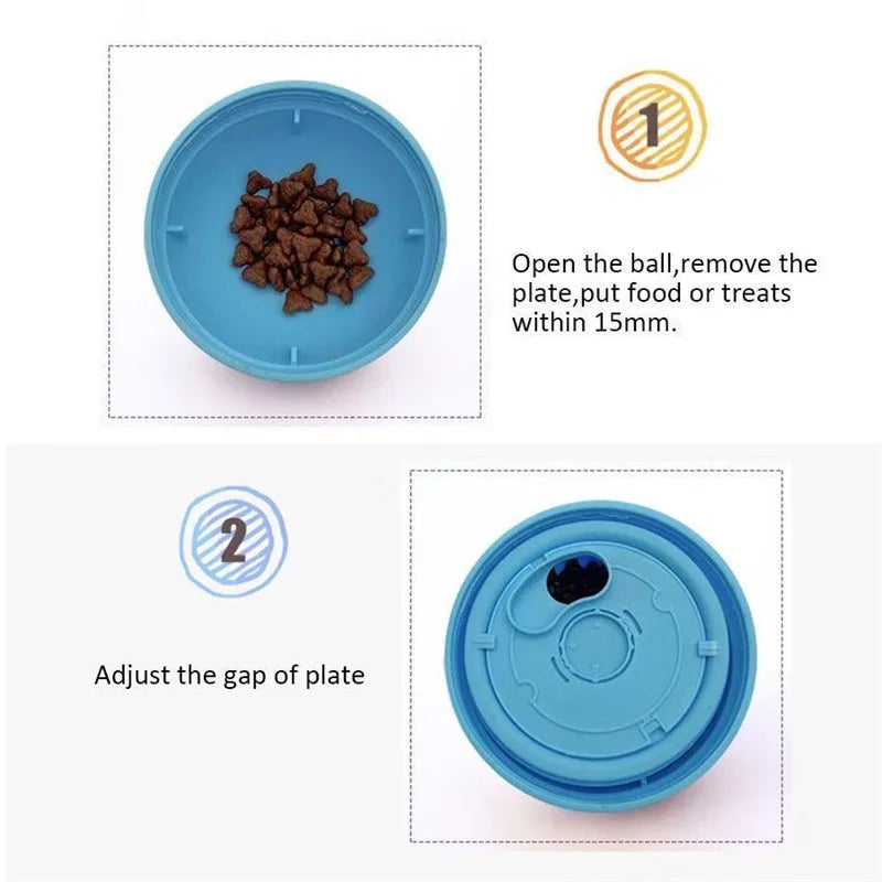 Pet Interactive Dog Cat Toys Leakage Food Balls Adjustable Anti Choke
