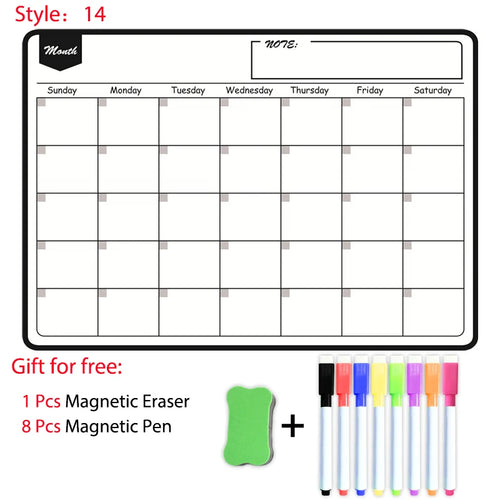 A3 Size Magnetic Monthly Weekly Planner Dry Erase Whiteboard Calendar