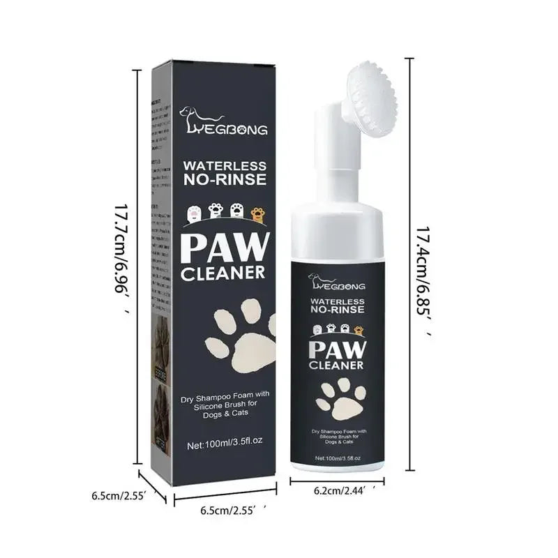 100mlPaw Cleaner Foam Dog Claw Cleaner Cat Paw Cleaner Waterless Pet