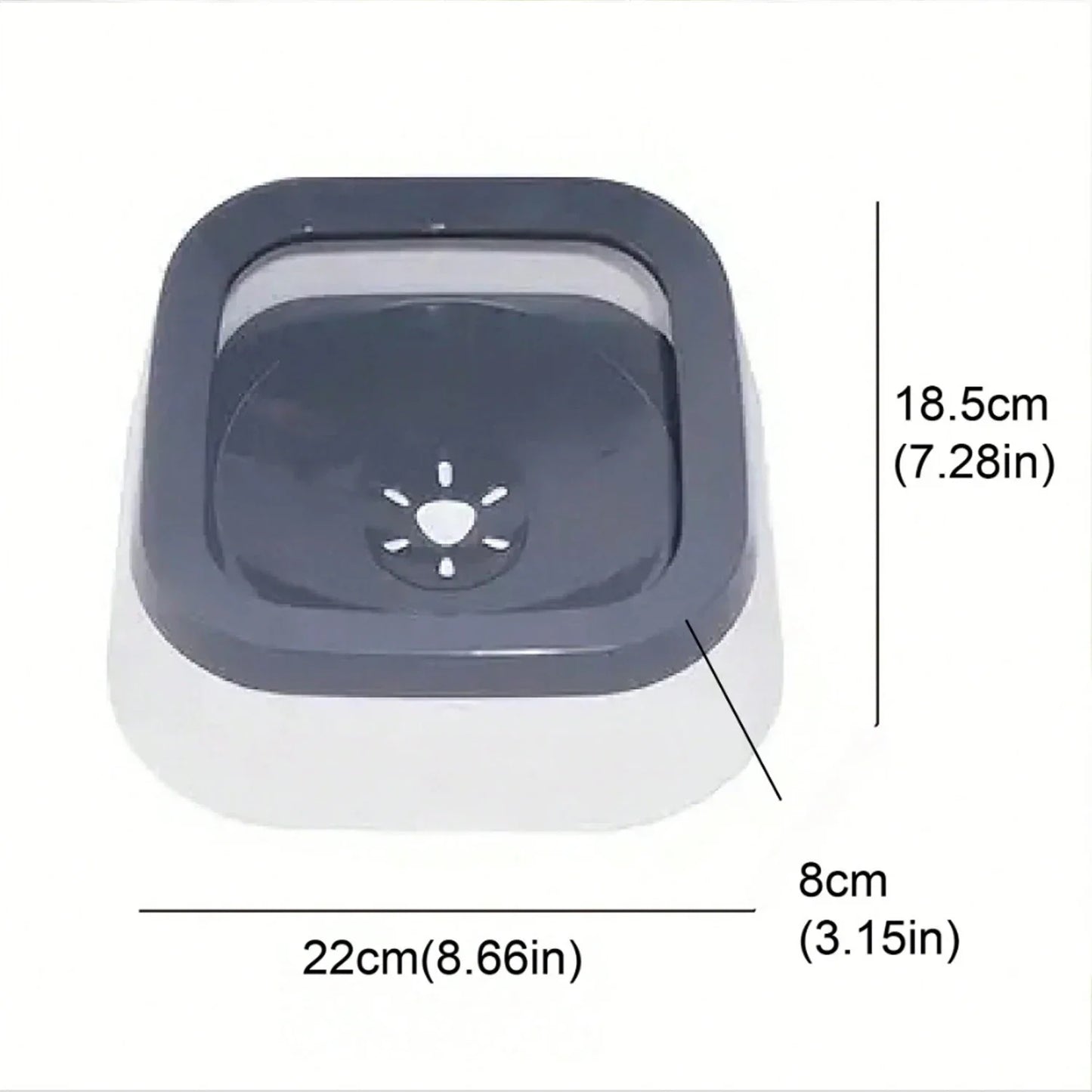 1pc Anti-splash Water Bowl For Dogs 1L Large Capacity Drinker Drinking