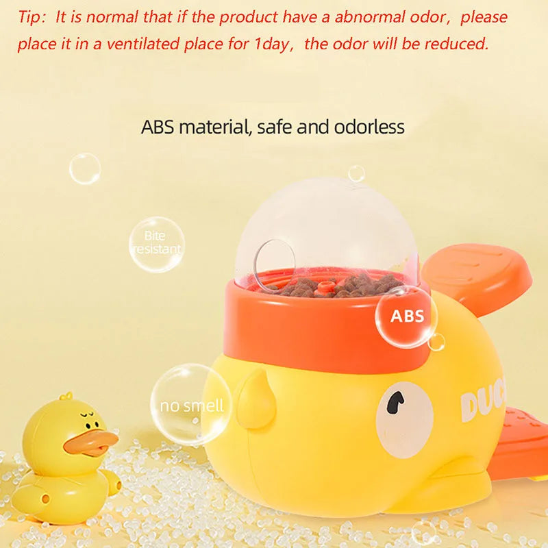 Dog, cat, pet feeder, little yellow duck, interactive puzzle dog