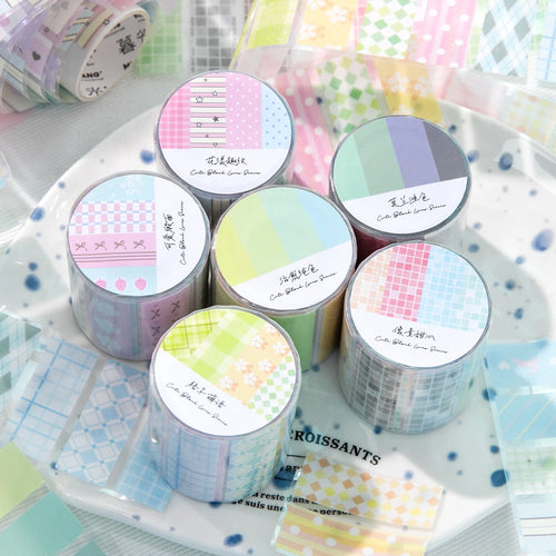 45mm*2m Color Labels Stickers PET Tape DIY Decor Scrapbooking Collage