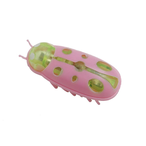 Mini Electric Bug Pet Dog Cat Toy Interactive Cute Ladybird Beetle