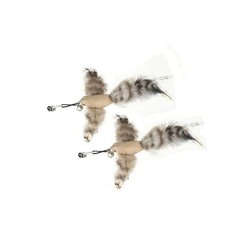 Simulation Bird Cat Toys Funny Interactive Peacock with Bell Cat Stick