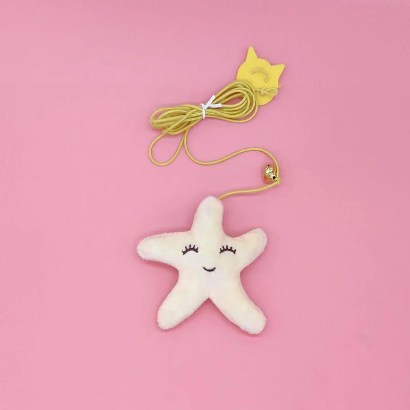 Pet Cat Toys Funny Stick Kitten Self -hi Elastic Rope Dragonfly Shape