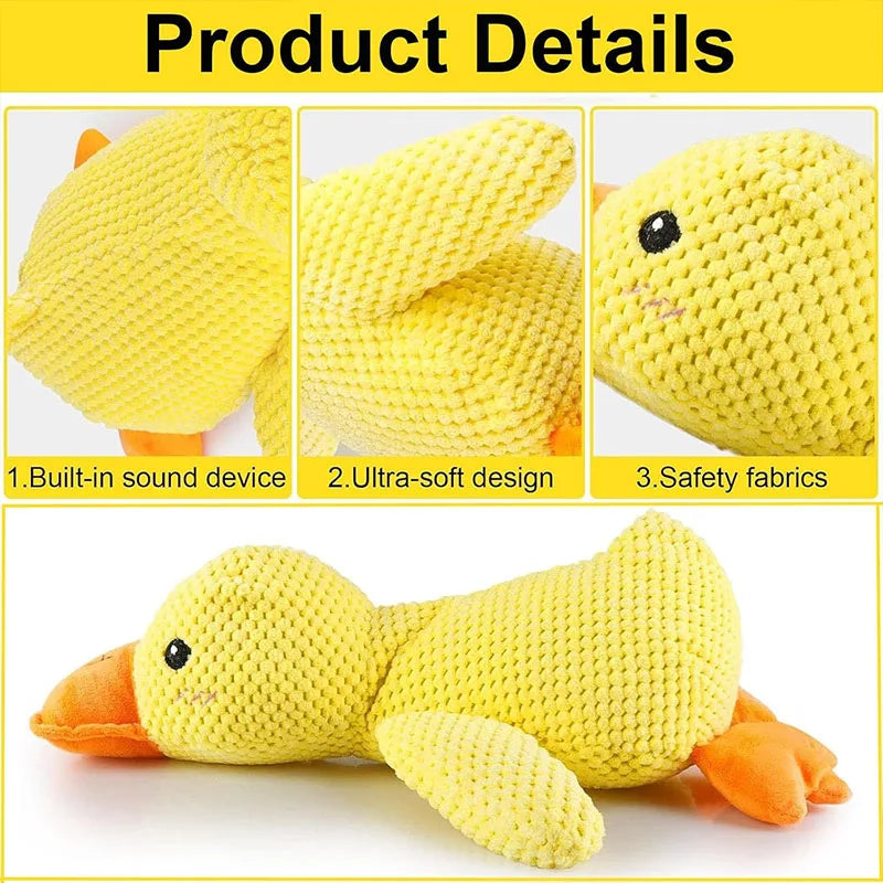 Calming Duck Toy for Dog,Soothing Plush Pet Toys with Sound Quack, Pet