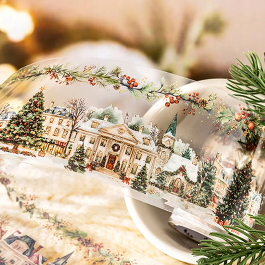 Mr. Paper Christmas Landscape Masking Tape 1 Roll PET Christmas Gift