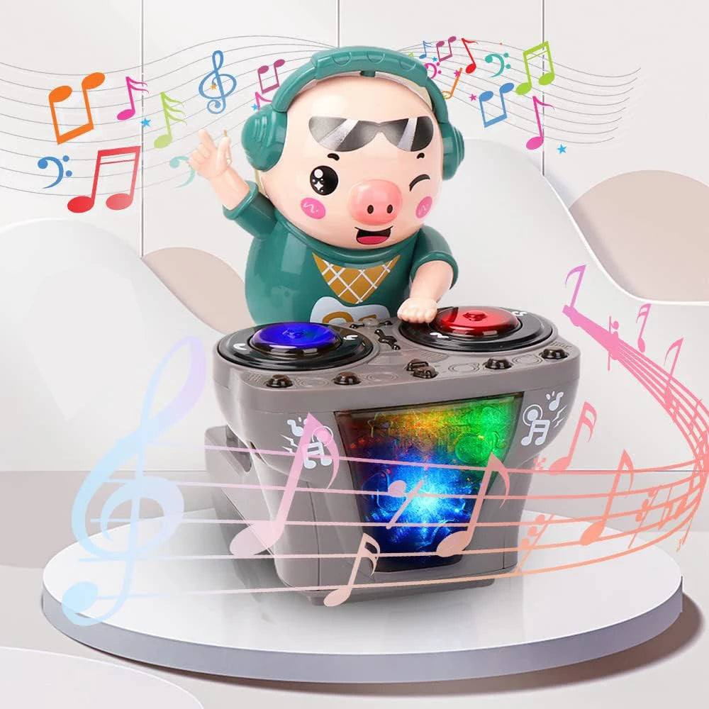 Electronic DJ Light Music Dancing Pig Toy Musical Toys Cute Swing