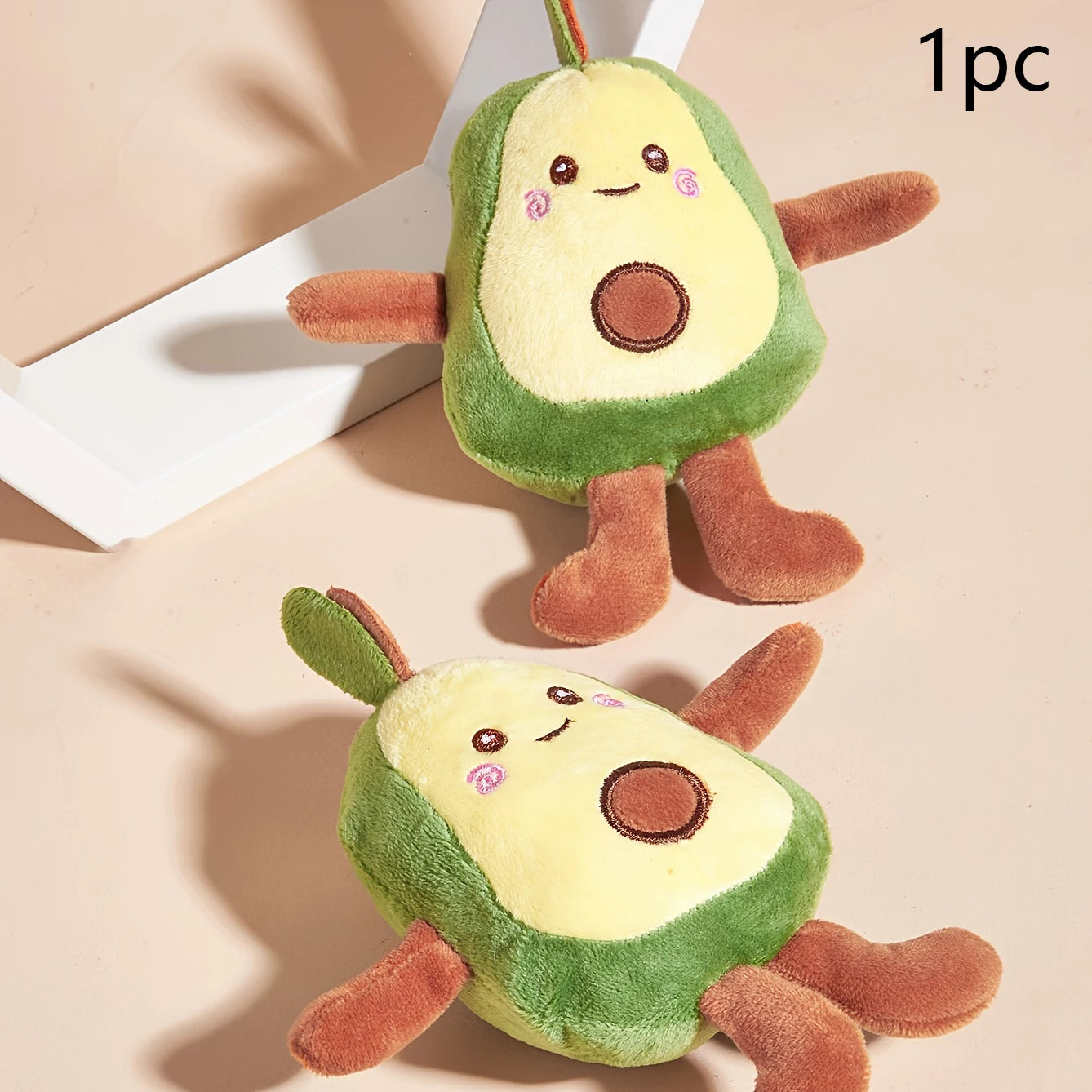 1 cartoon avocado shaped pet plush toy for dogs to interact and play