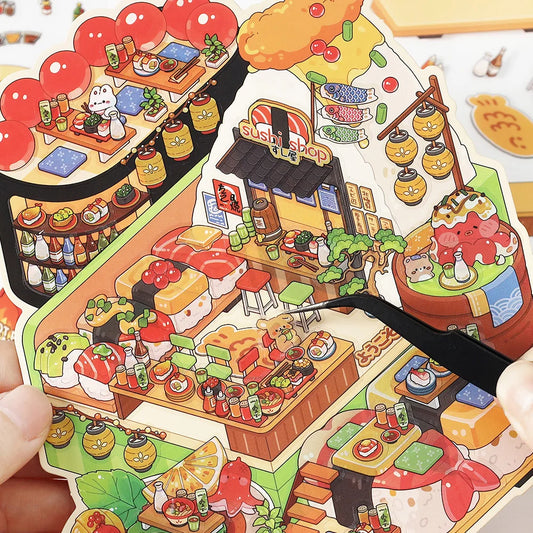 Dessert House 3D Visual Pocket House Scene Stickers Landscape Stickers
