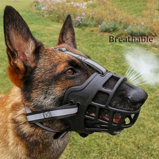 Soft Silicone Pet Dog Muzzle  Anti-biting Chewing Mask Breathable