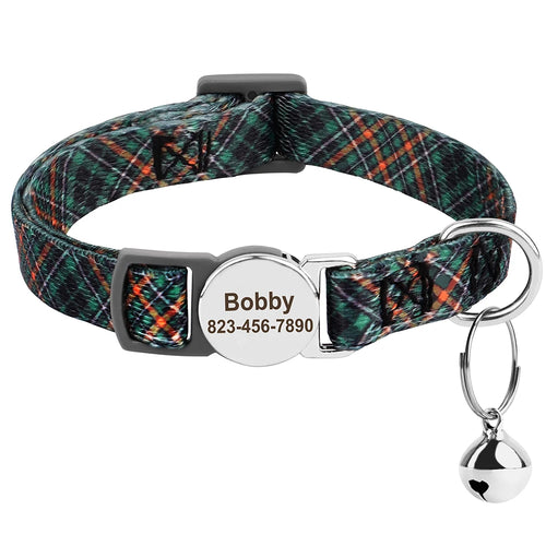 Cat Collar Free Personalized Kitten Collars Engraved Pet Puppy Name