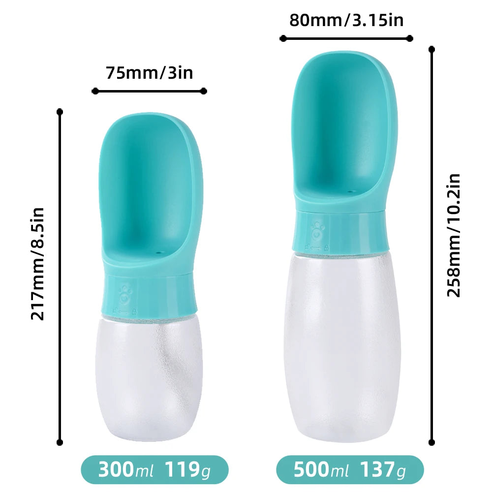 300ml 500ml Big Dog Water Bottle Portable Drinking Bowl For Small Dogs