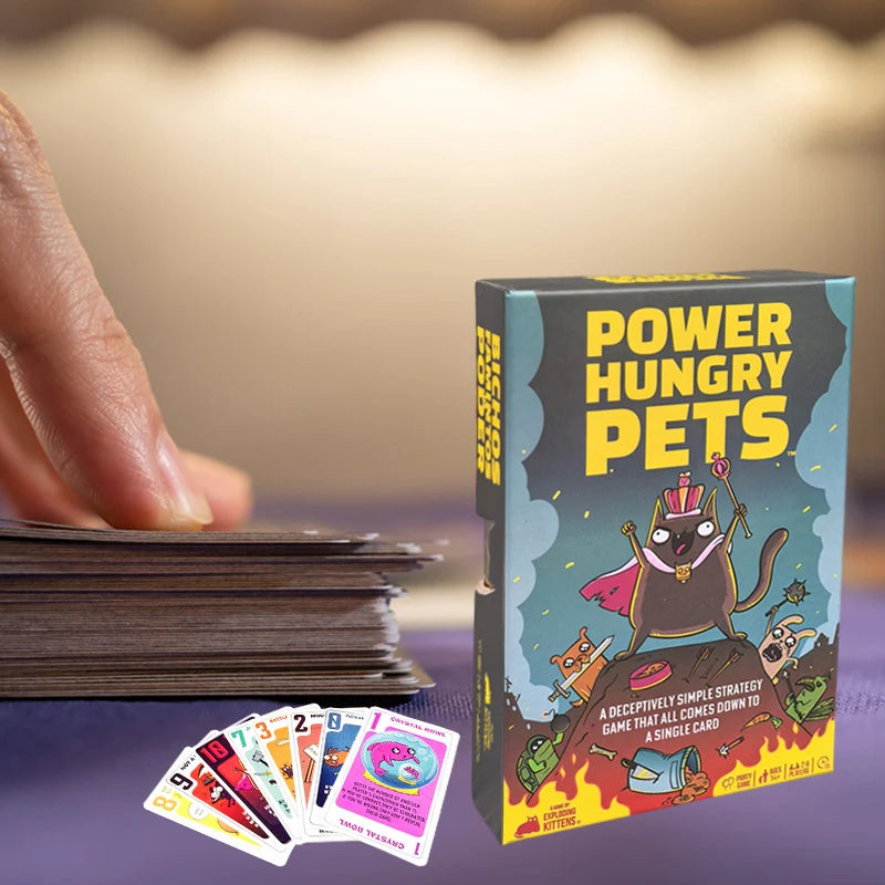 Power Hungry Pets Card Game Board Game Family Party Strategy Cards