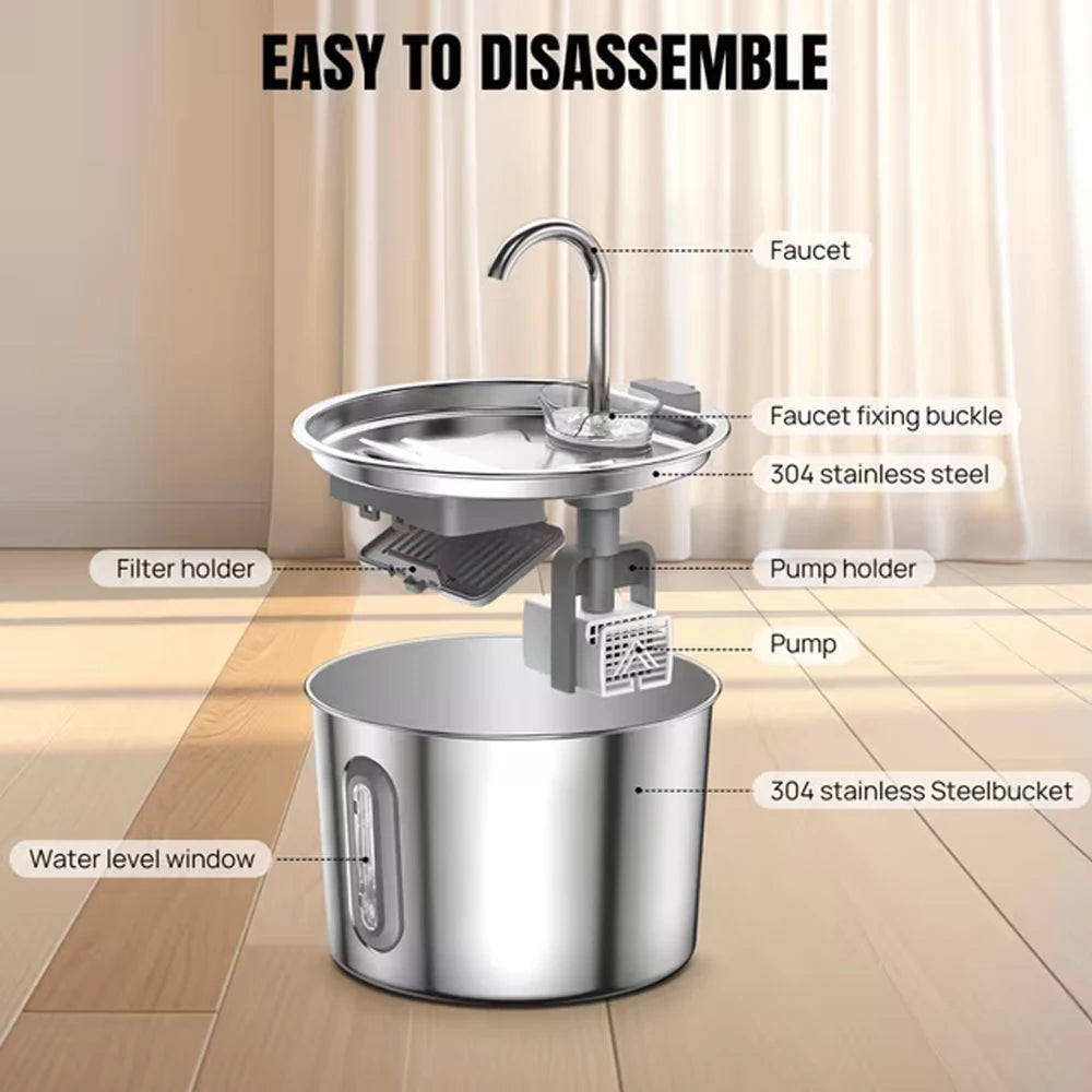 2.2L Pet Water Dispenser With Window Silent Filter With Faucet