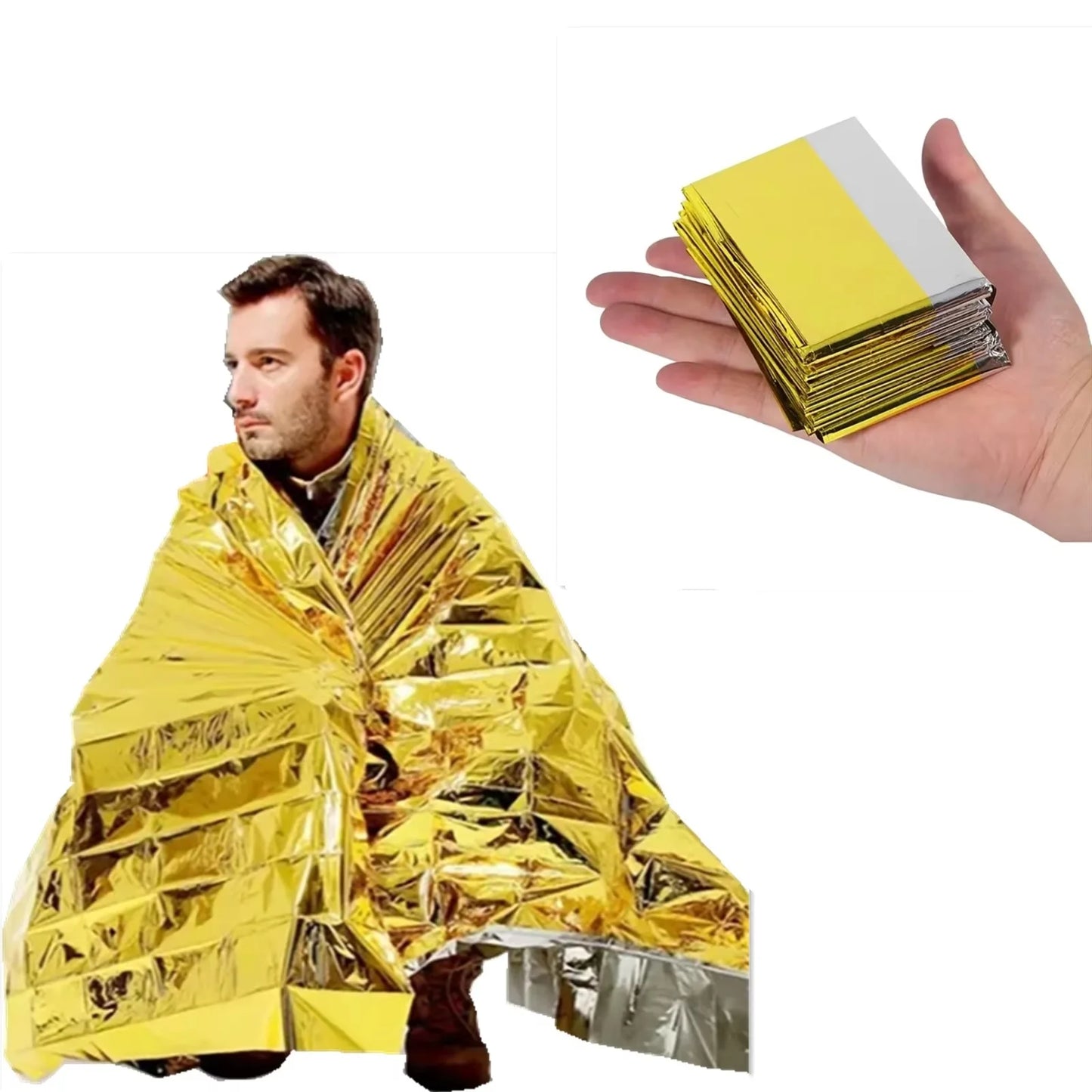 Outdoor Emergency Gold-Sliver Survival Blanket Waterproof  Curtain