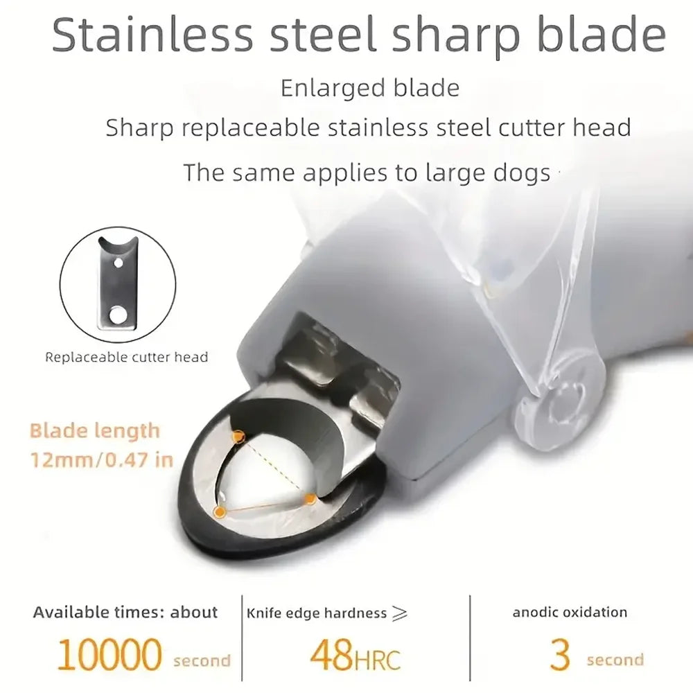 LED Light Pet Nail Clippers - Great for Trimming Cat and Dog Nails and
