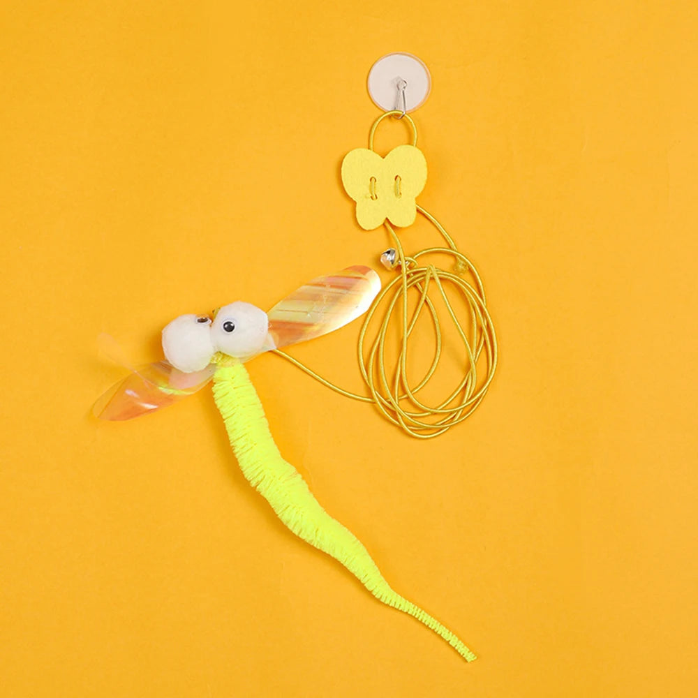 1PC Cat Hanging Cat Toy Hanging Door Elastic Rope Cat Stick Feather
